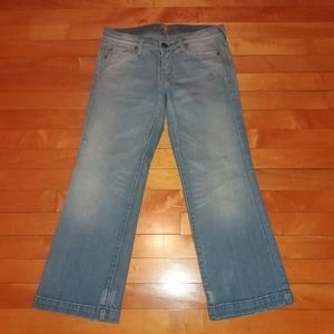 7 For All Mankind Stove Pipe Cropped Jeans
